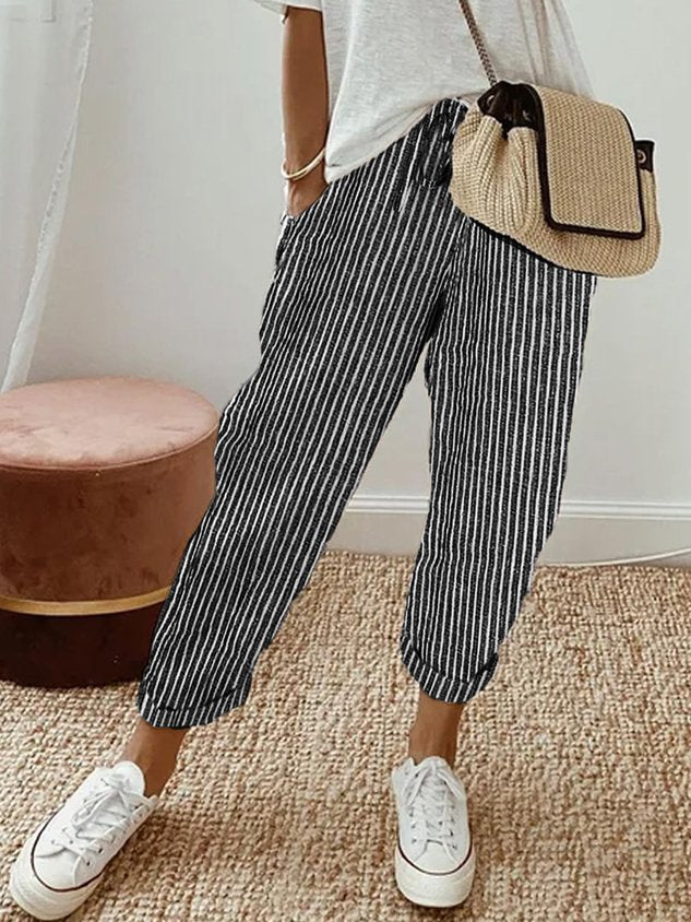 HANNAH | PANTALON DE LOISIR LÉGER ÉLÉGANT À TAILLE HAUTE