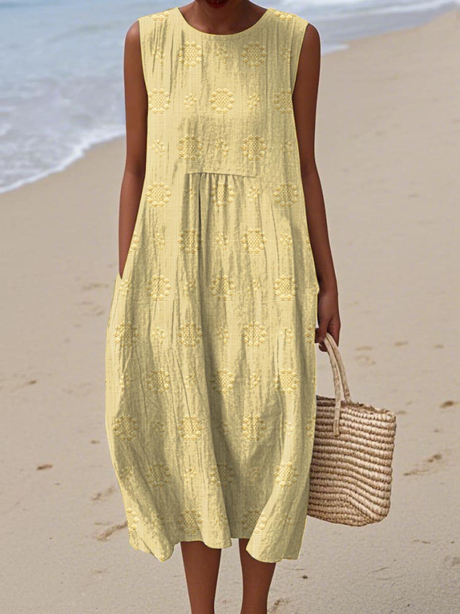 ALESSANA | Robe élégante sans manches couvrant le ventre