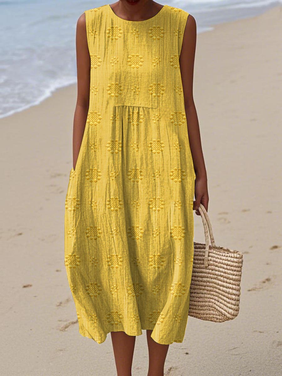 ALESSANA | Robe élégante sans manches couvrant le ventre