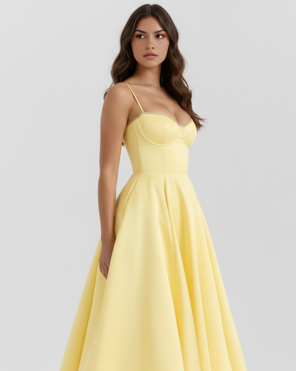 SELARA – SCULPTED BODICE MIDI DRESS