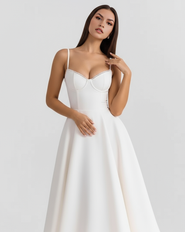 SELARA – SCULPTED BODICE MIDI DRESS