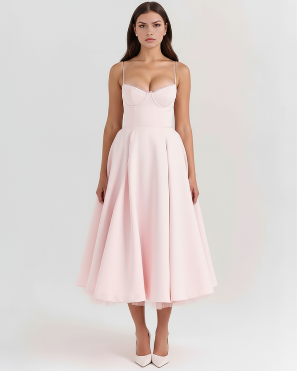 SELARA – SCULPTED BODICE MIDI DRESS