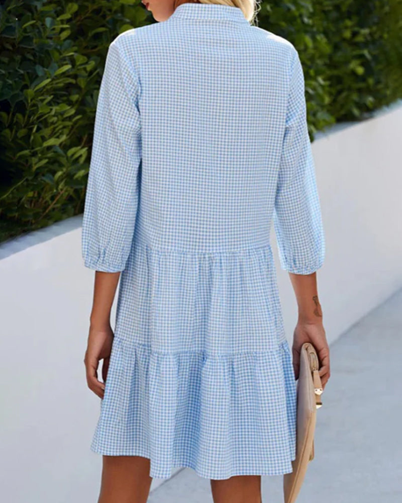 CIENNA | Robe élégante boutonnée avec couverture parfaite du ventre