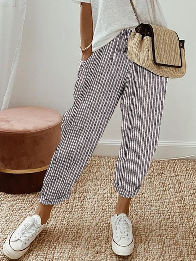 HANNAH | PANTALON DE LOISIR LÉGER ÉLÉGANT À TAILLE HAUTE