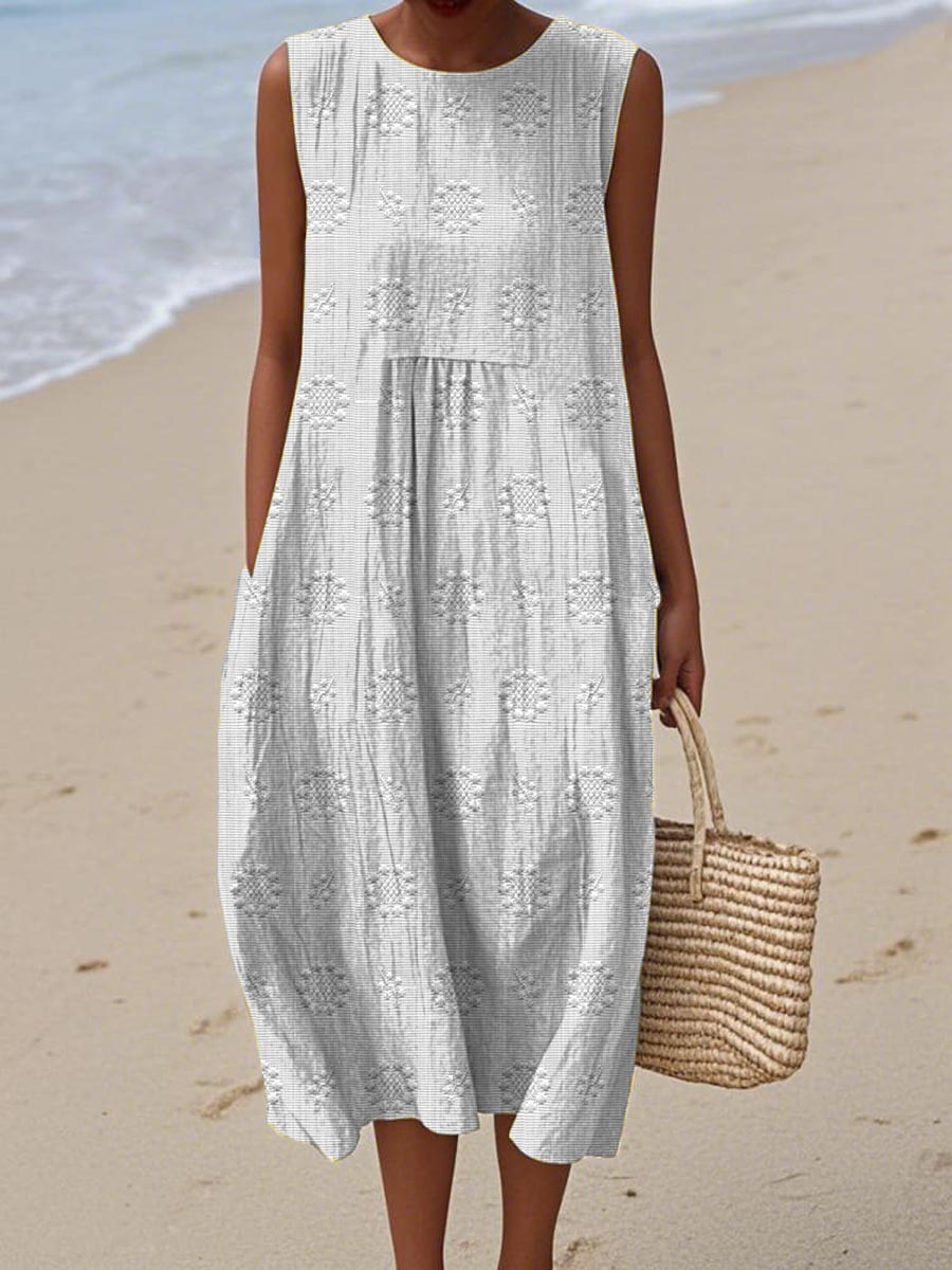 ALESSANA | Robe élégante sans manches couvrant le ventre