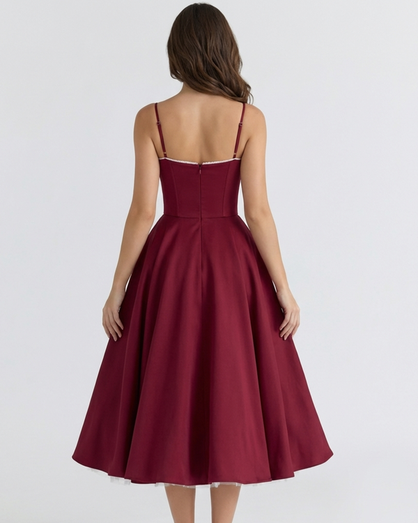 SELARA – SCULPTED BODICE MIDI DRESS