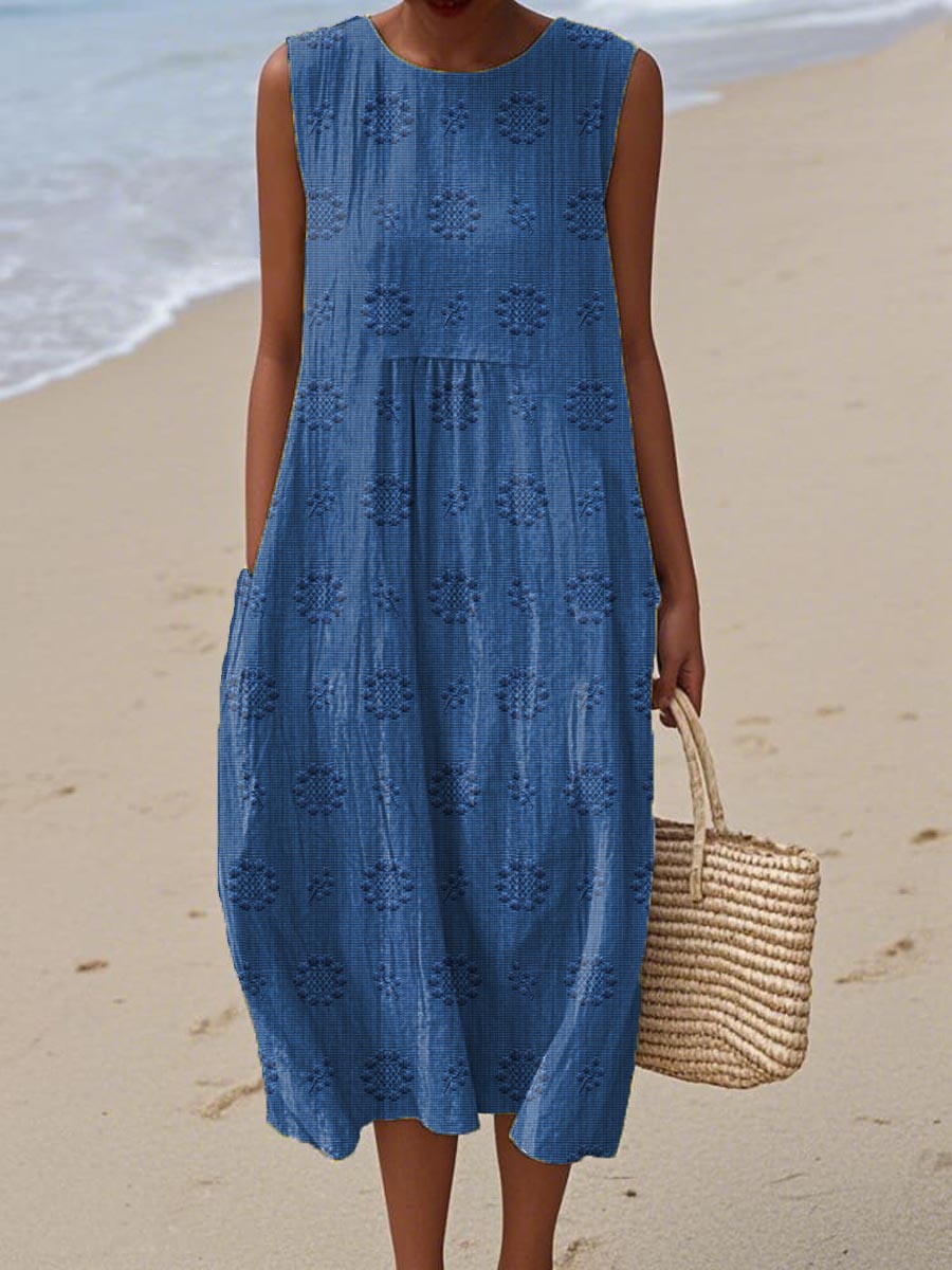 ALESSANA | Robe élégante sans manches couvrant le ventre