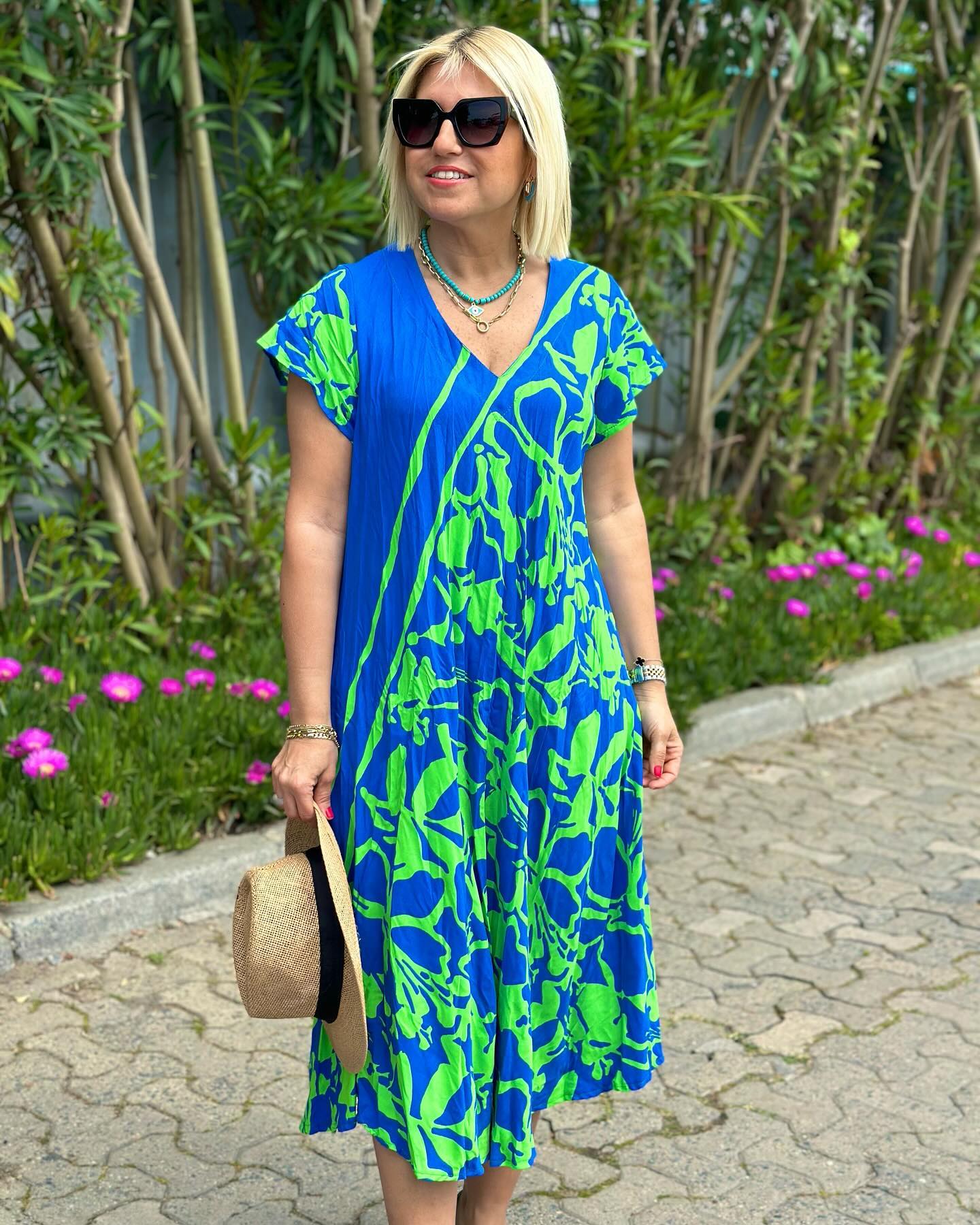 ANITA | ROBE FLORALE ÉLÉGANTE AVEC COUVERTURE DU VENTRE