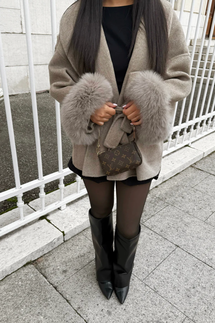 Ella | Winterwollmantel mit Gürtel