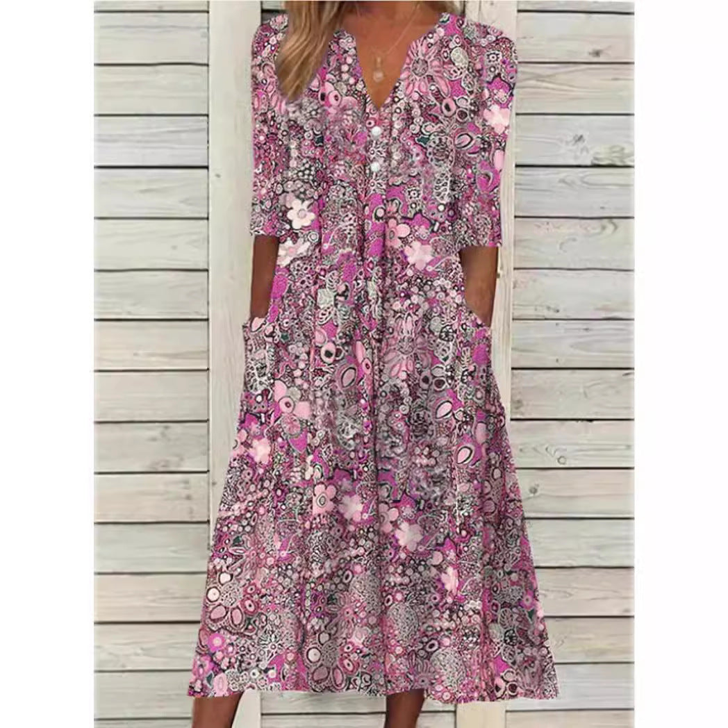 TERESA | ROBE D'ÉTÉ ÉLÉGANTE AVEC COUVERTURE DU VENTRE