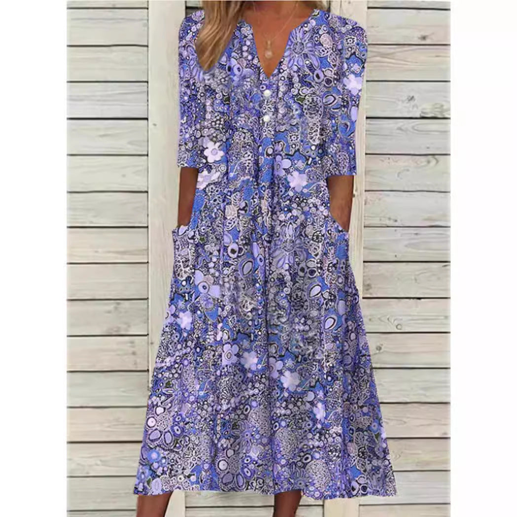 TERESA | ROBE D'ÉTÉ ÉLÉGANTE AVEC COUVERTURE DU VENTRE