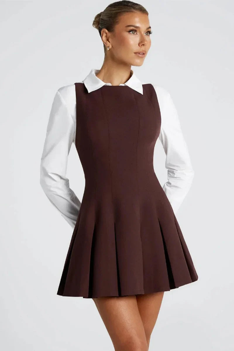 Zephina | Plissiertes A-Linien-Minikleid