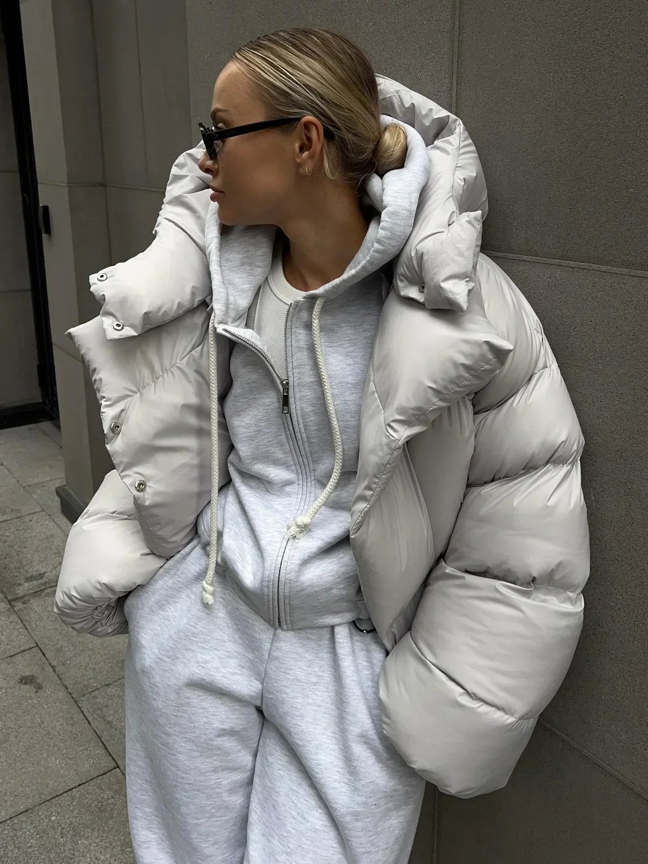 Lunaris | Oversize-Steppjacke mit mehreren Lagen