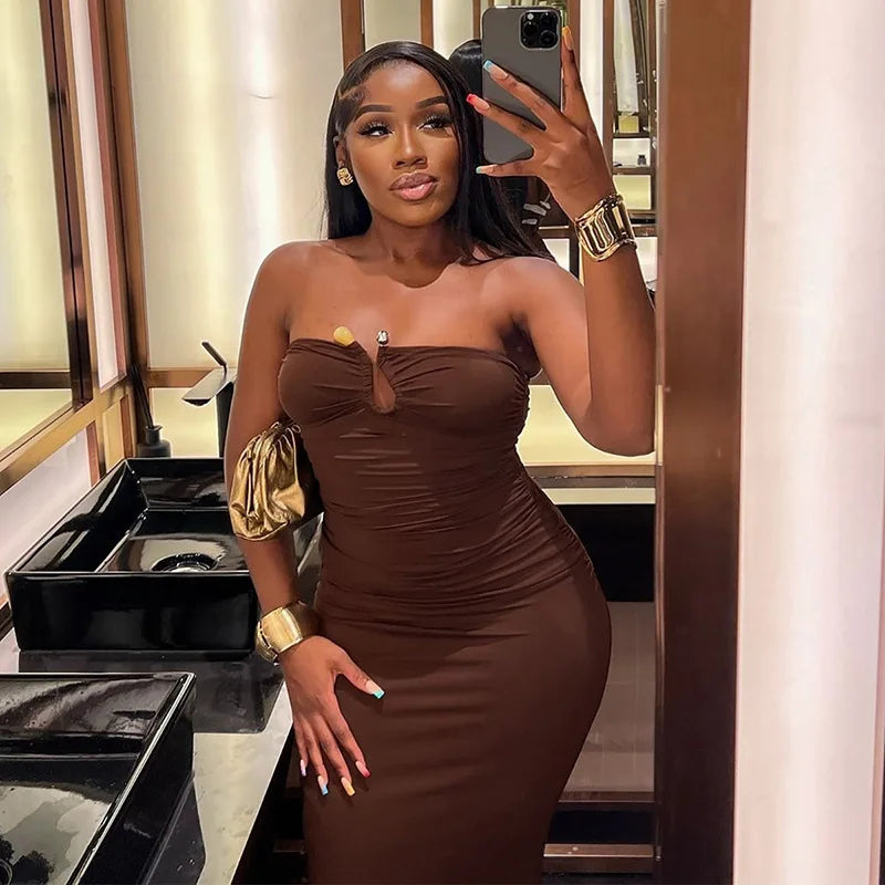 Alira | Strapless Elegance Maxi Dress