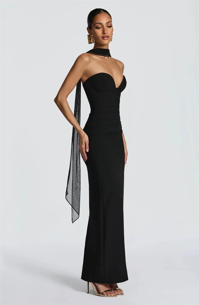 Arvianne | Halter Elegance Maxi Gown