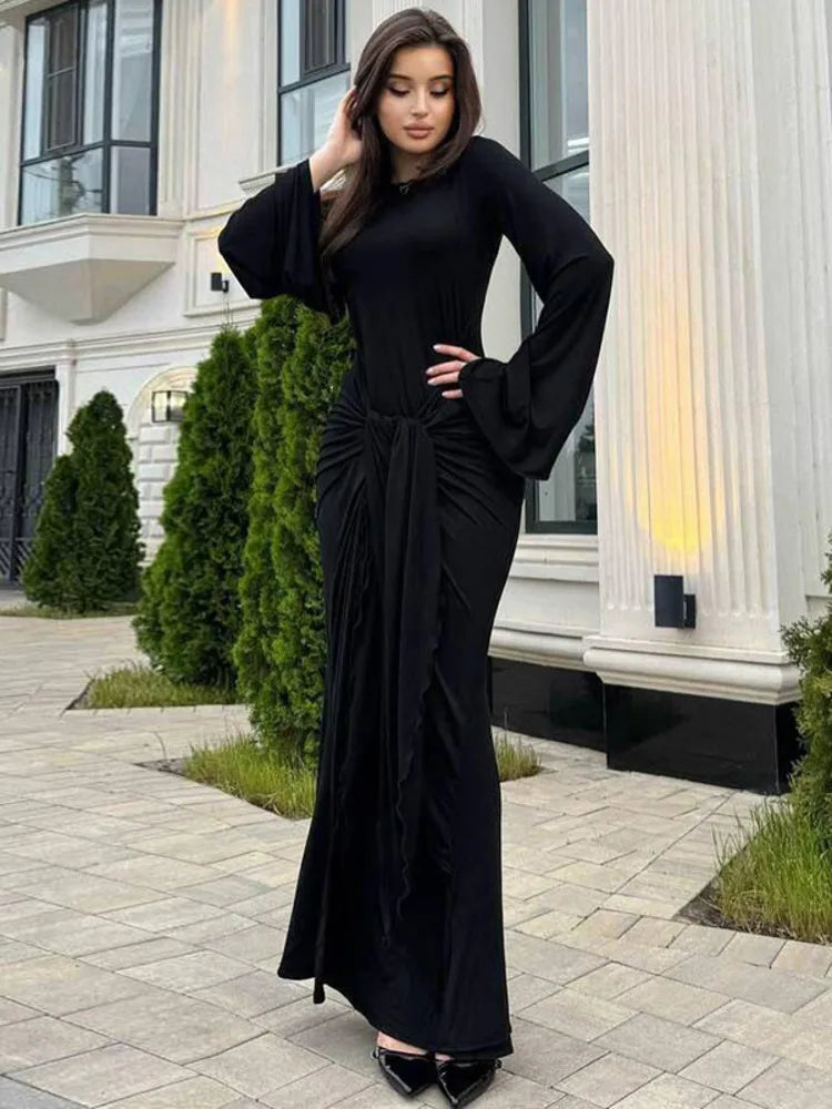 Fiorina | Drapiertes, elegantes Maxikleid