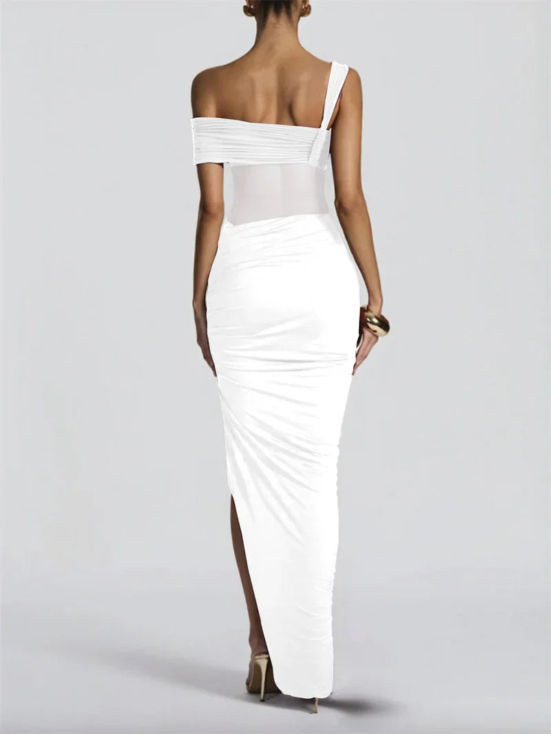 Carmina | Luxuriöses Maxikleid mit One-Shoulder-Träger