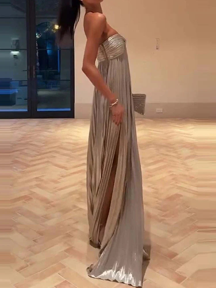 Sylvara Silver Gown