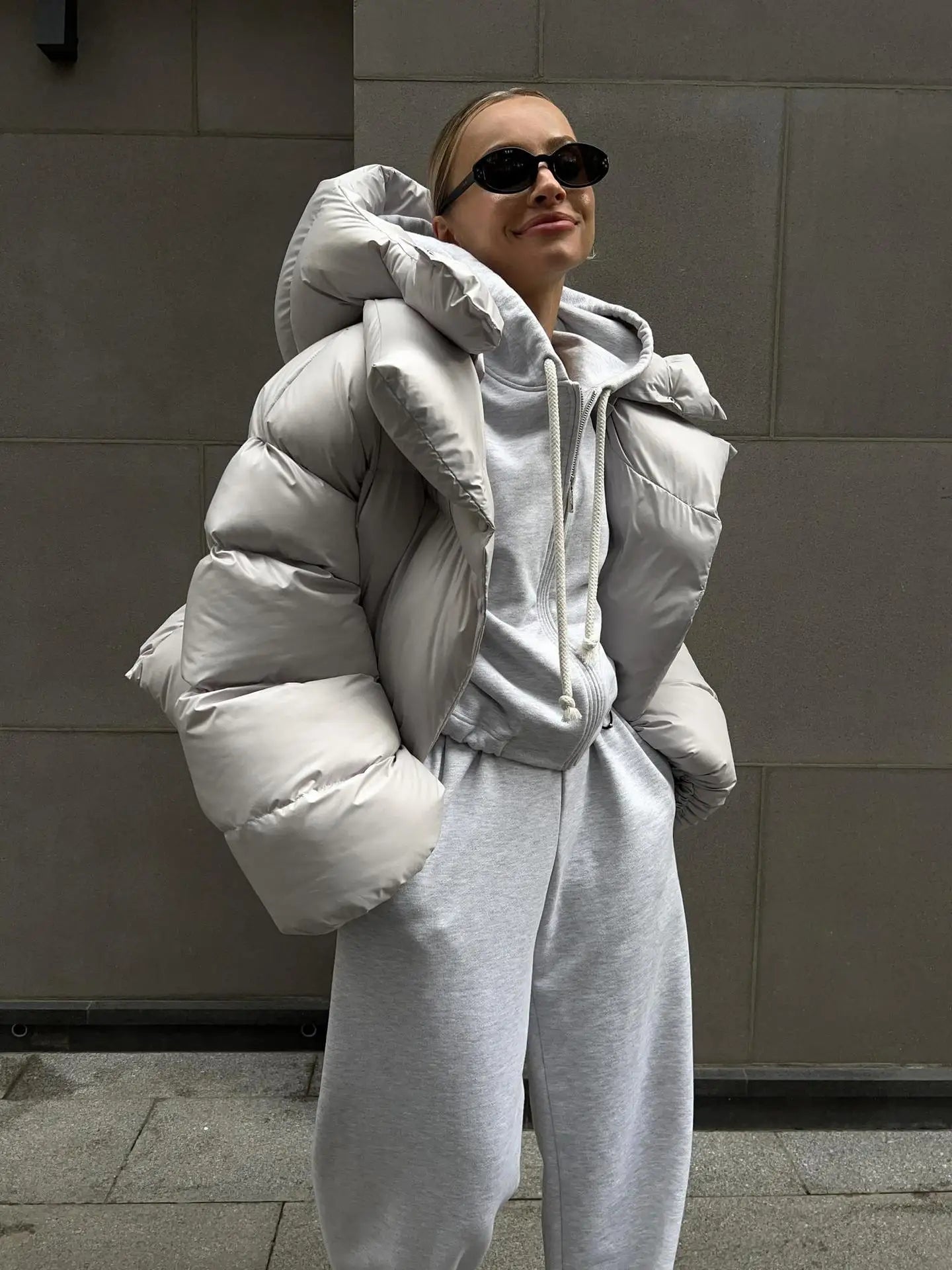 Lunaris | Oversize-Steppjacke mit mehreren Lagen