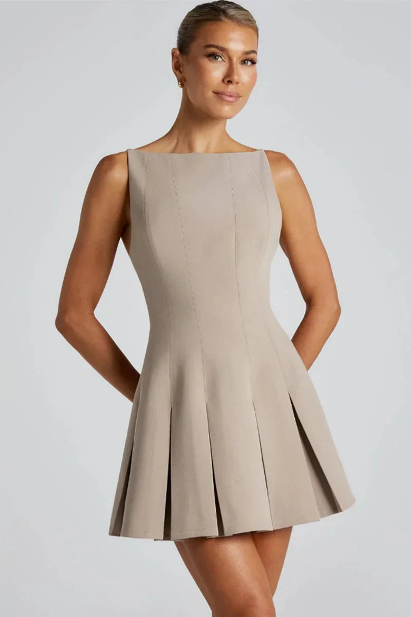 Zephina | Plissiertes A-Linien-Minikleid
