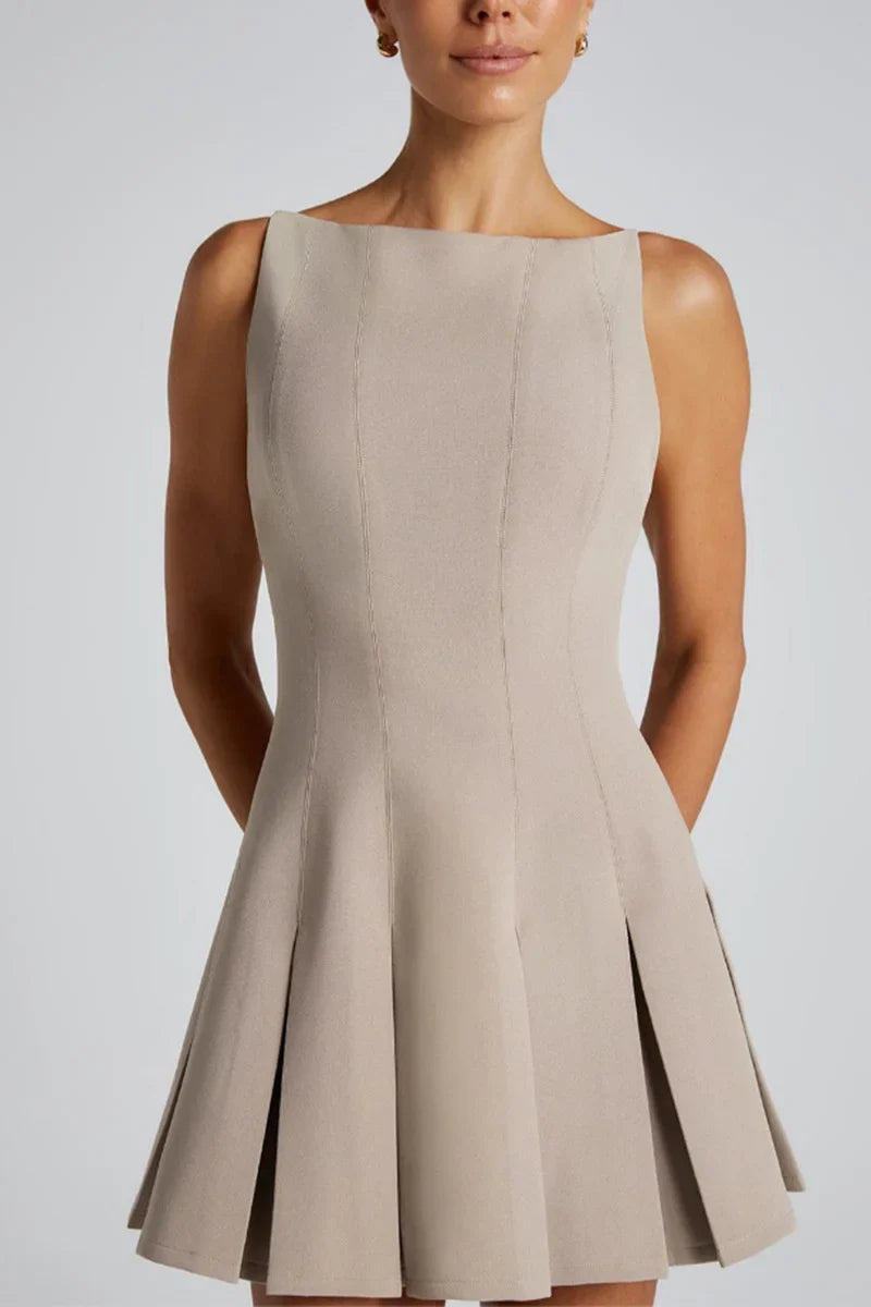 Zephina | Plissiertes A-Linien-Minikleid