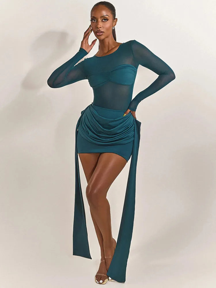 Seliora | Minikleid „Transparente Eleganz“