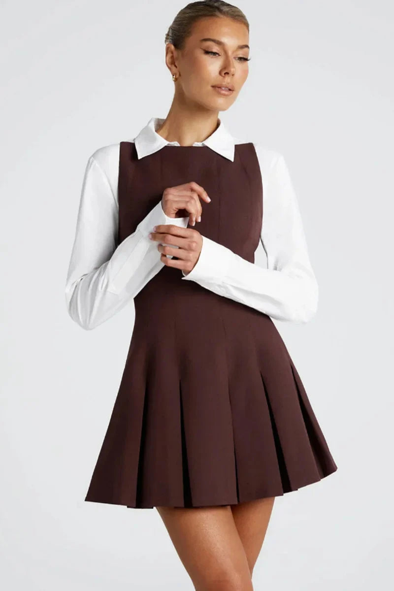 Zephina | Plissiertes A-Linien-Minikleid