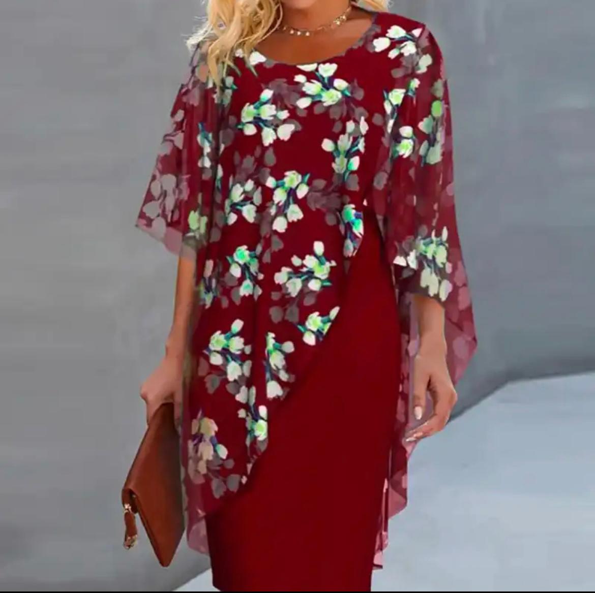 GRACE | Robe florale élégante couvrant le ventre