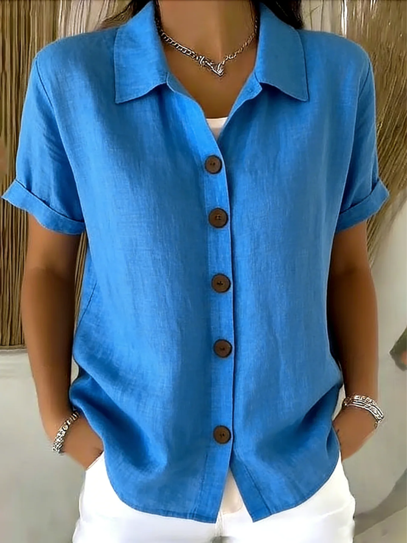 ZARA | BLOUSE ÉLÉGANTE AVEC BOUTONS ET COUVERTURE DU VENTRE