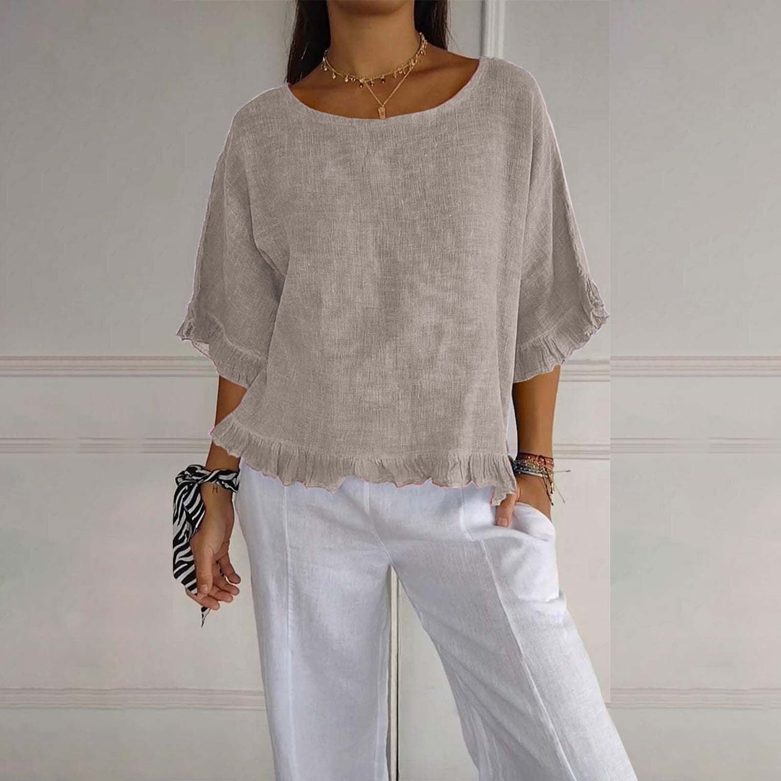 DIANE | Blouse élégante ajustée à col rond
