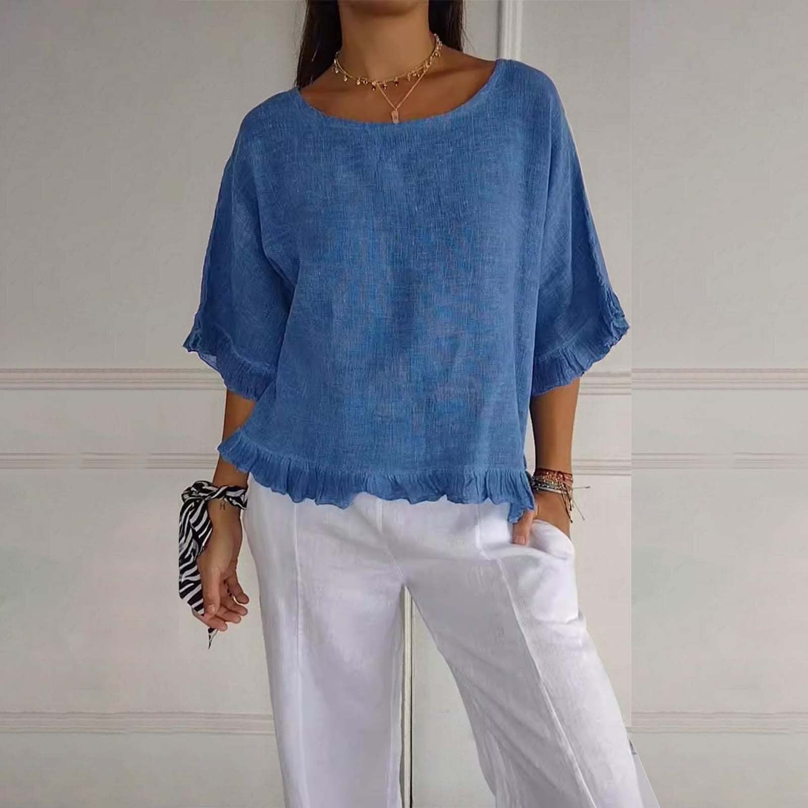 DIANE | Blouse élégante ajustée à col rond