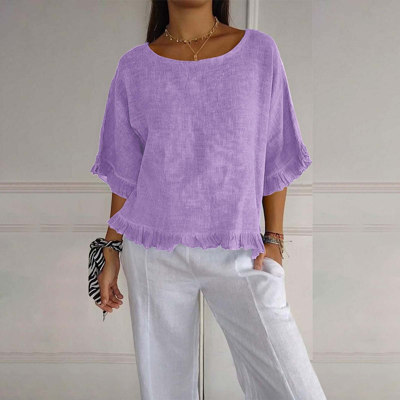 DIANE | Blouse élégante ajustée à col rond