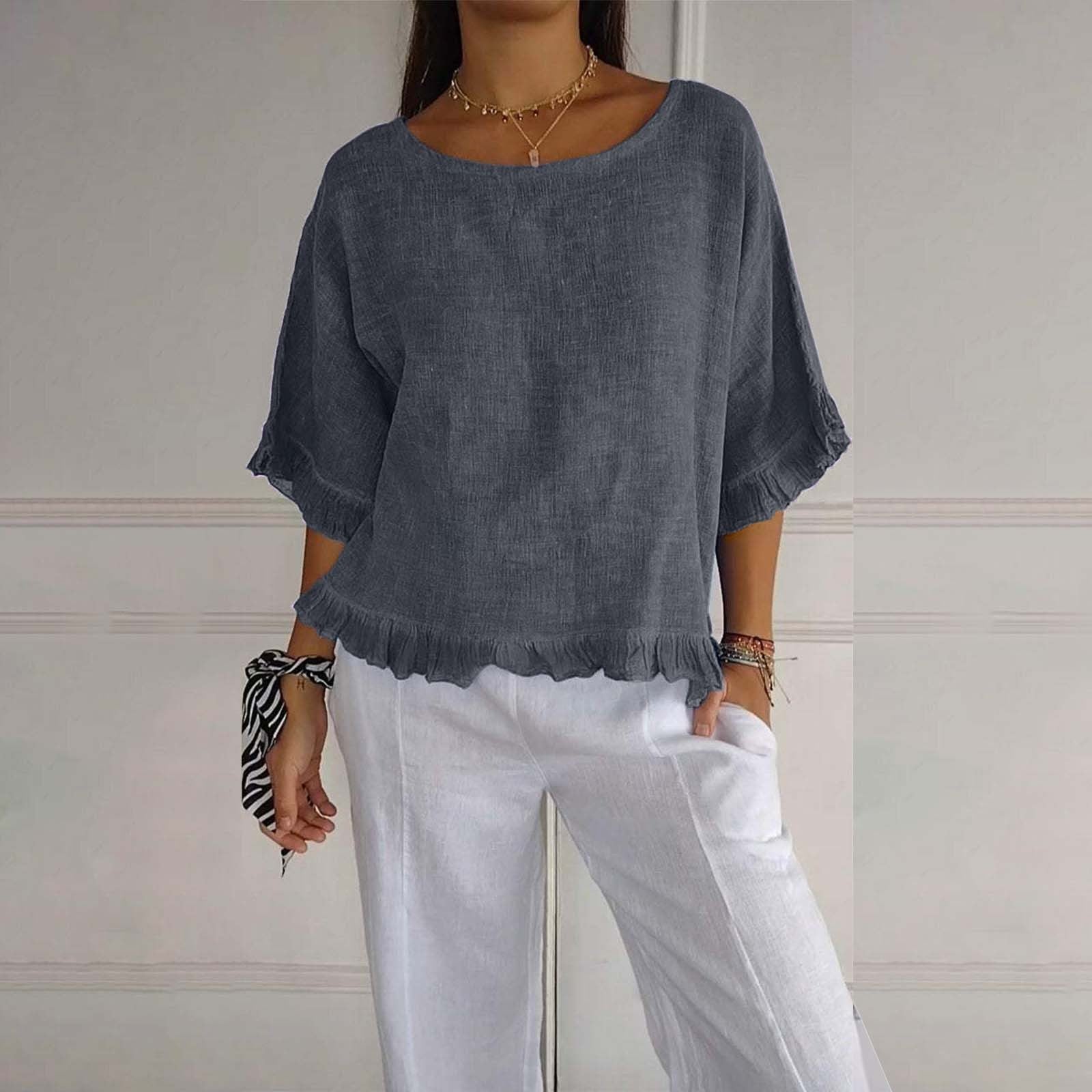 DIANE | Blouse élégante ajustée à col rond