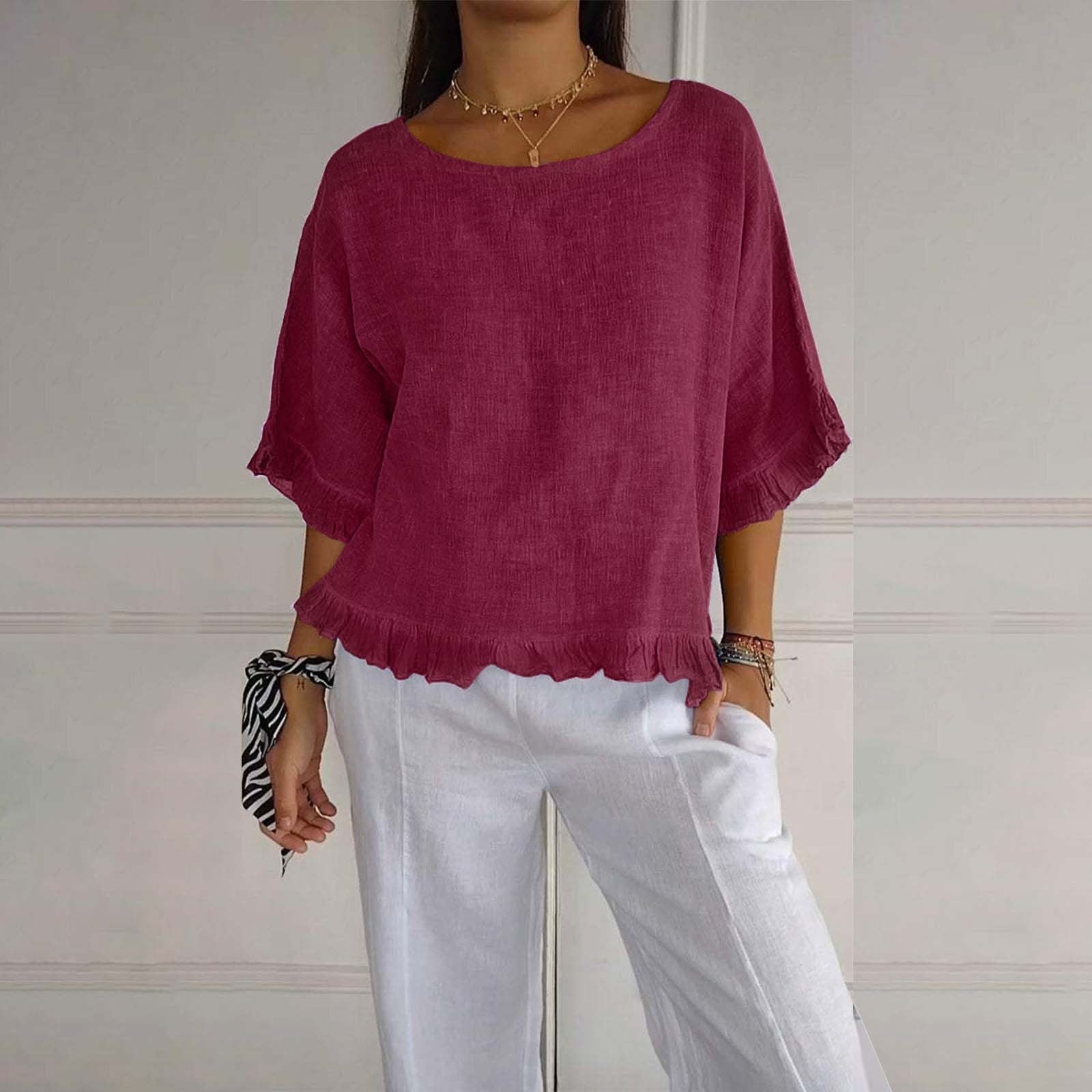 DIANE | Blouse élégante ajustée à col rond