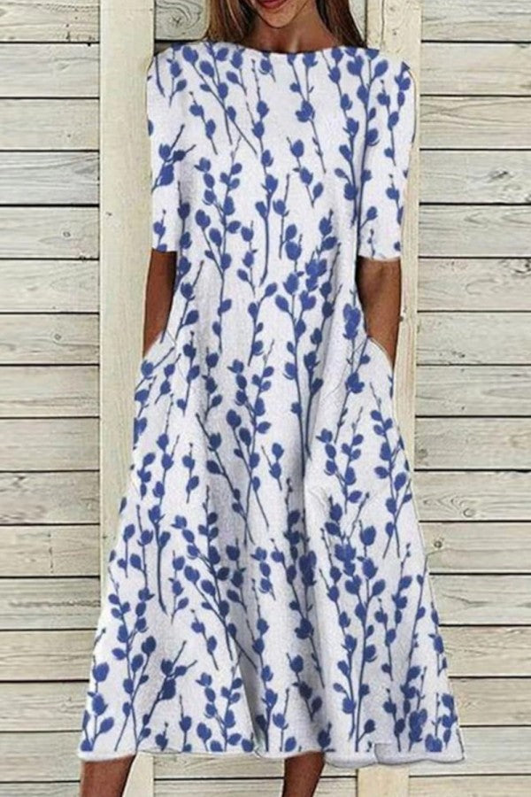 PAMELA | Robe élégante à manches mi-longues couvrant le ventre