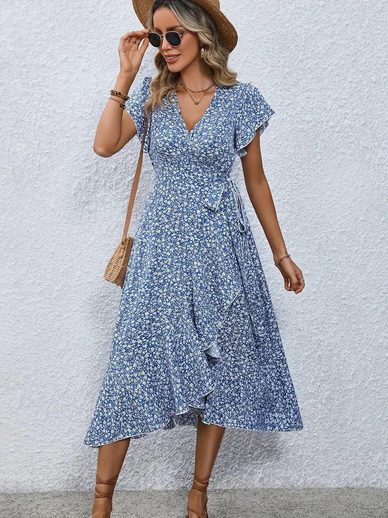 EILEEN | Robe portefeuille élégante avec couverture ventre  