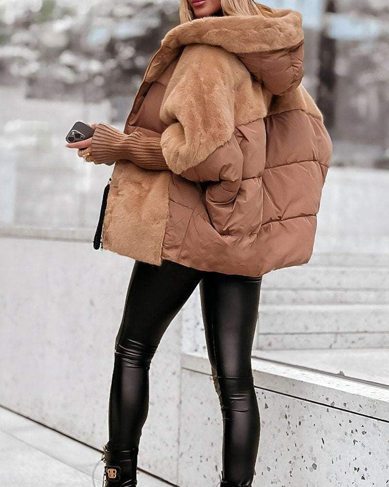 Soraya | Luxuriöser Teddy-Puffer mit Kapuze