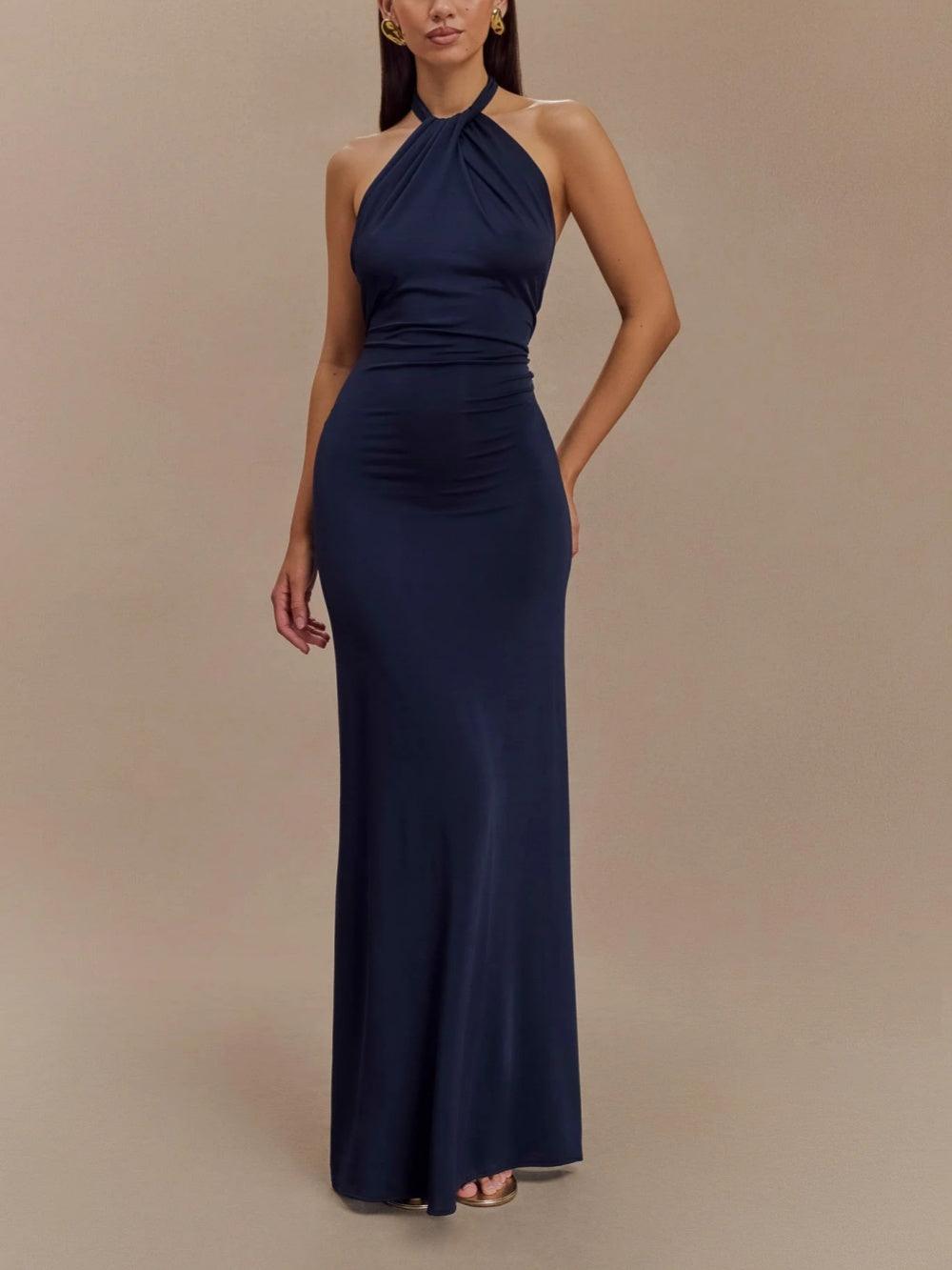 Selene Neckholderkleid aus Satin