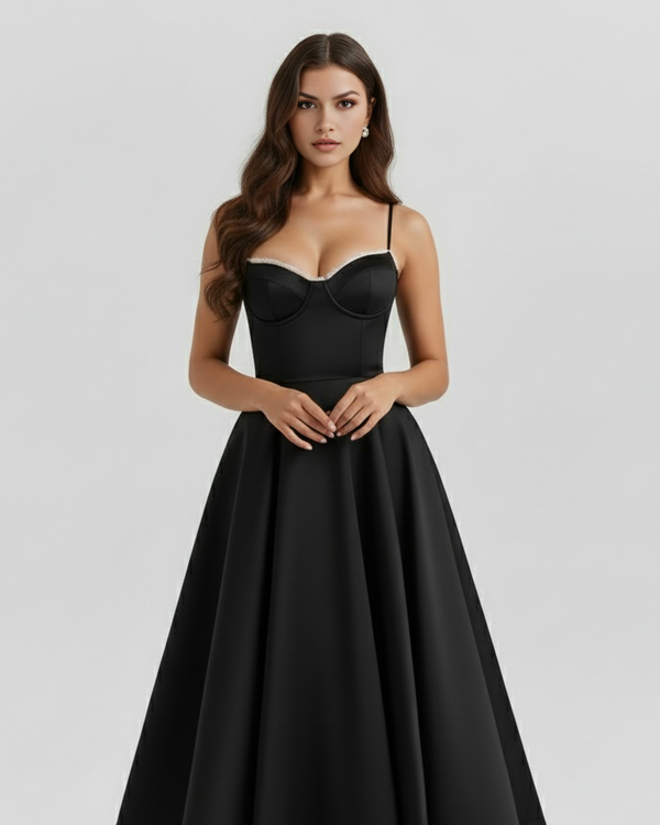 SELARA – SCULPTED BODICE MIDI DRESS