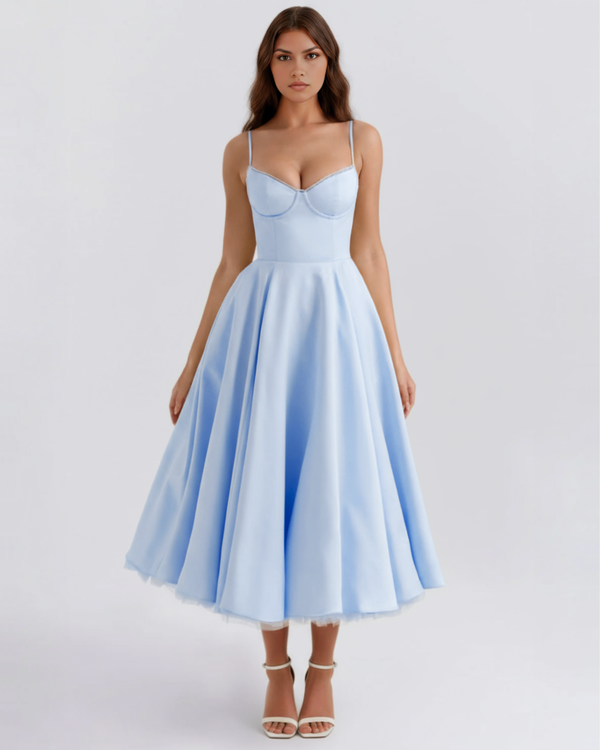SELARA – SCULPTED BODICE MIDI DRESS