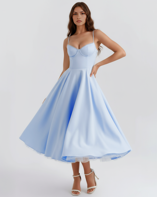 SELARA – SCULPTED BODICE MIDI DRESS