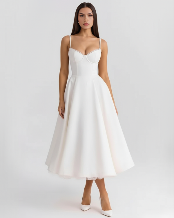 SELARA – SCULPTED BODICE MIDI DRESS