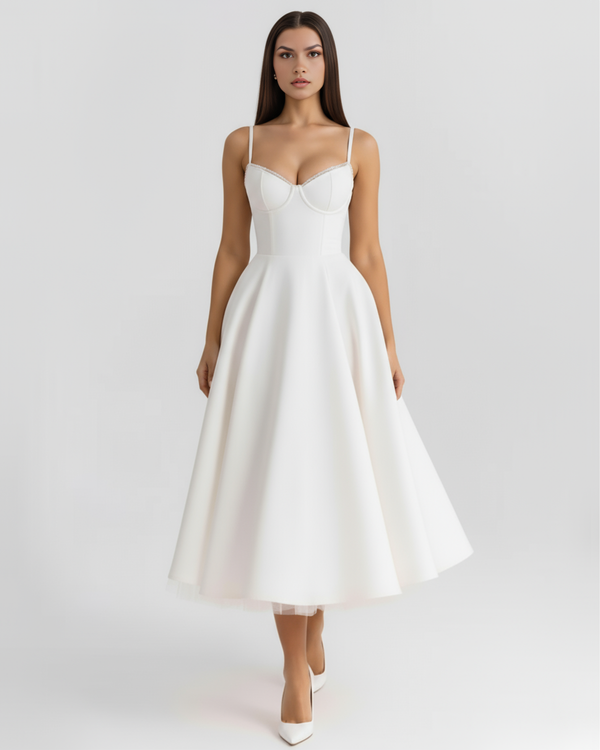 SELARA – SCULPTED BODICE MIDI DRESS