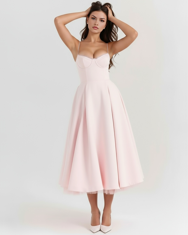 SELARA – SCULPTED BODICE MIDI DRESS