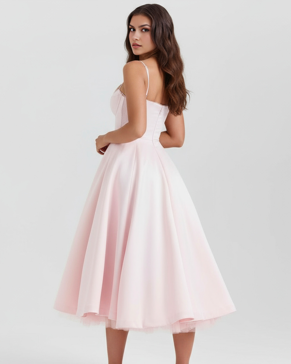 SELARA – SCULPTED BODICE MIDI DRESS