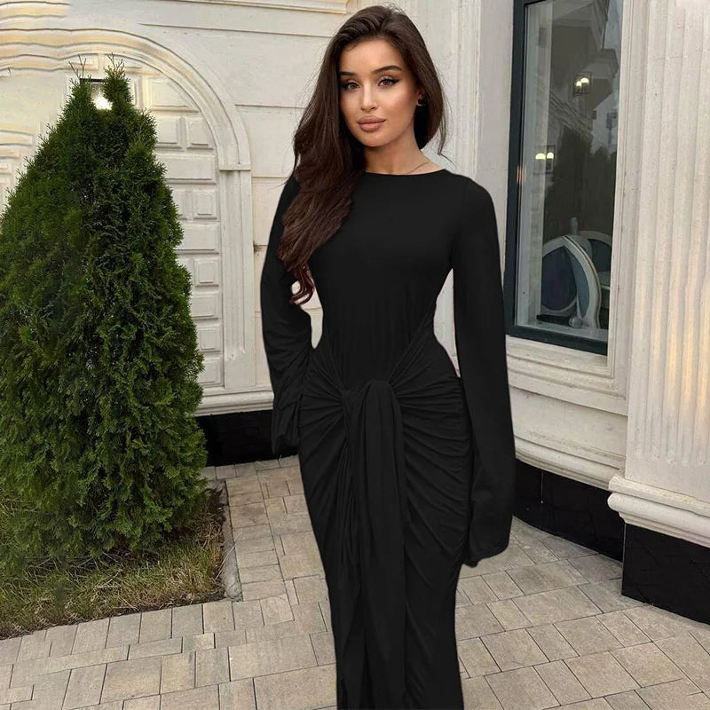 Fiorina | Drapiertes, elegantes Maxikleid 