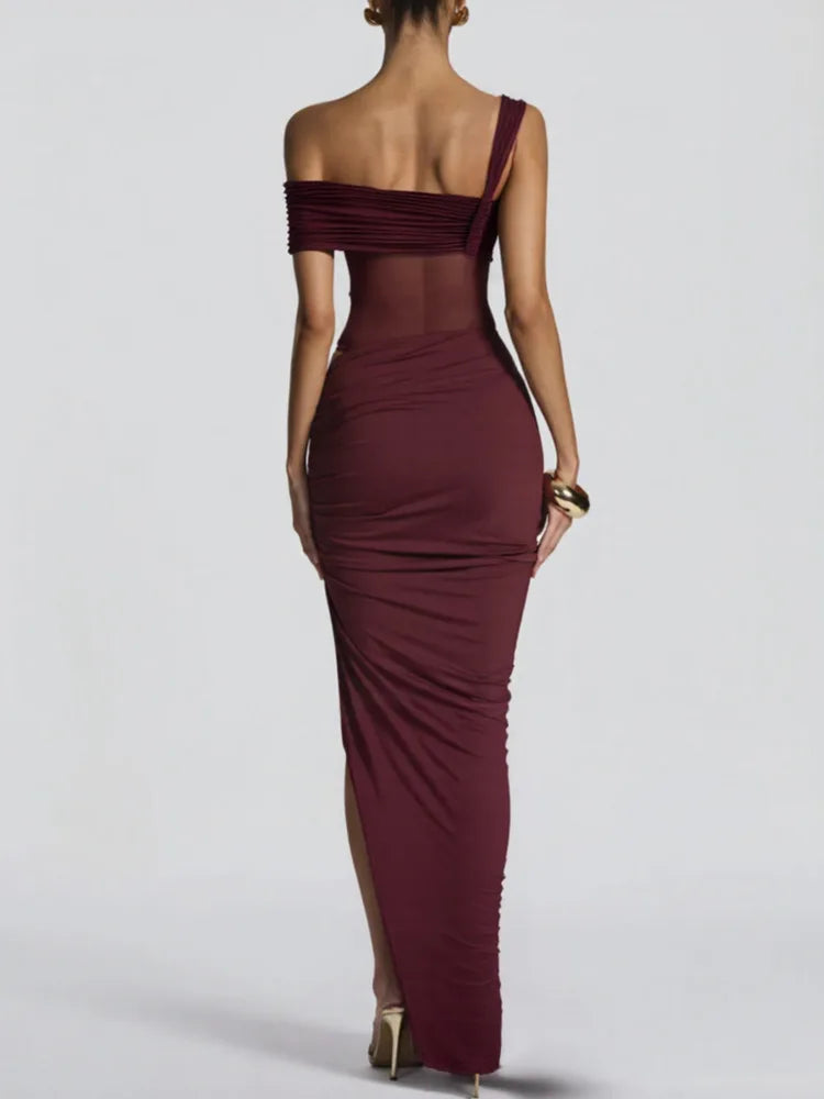 Carmina | Luxuriöses Maxikleid mit One-Shoulder-Träger 