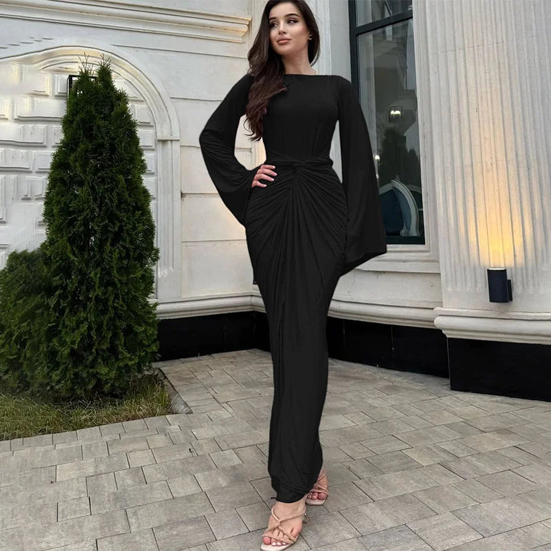 Fiorina | Drapiertes, elegantes Maxikleid 