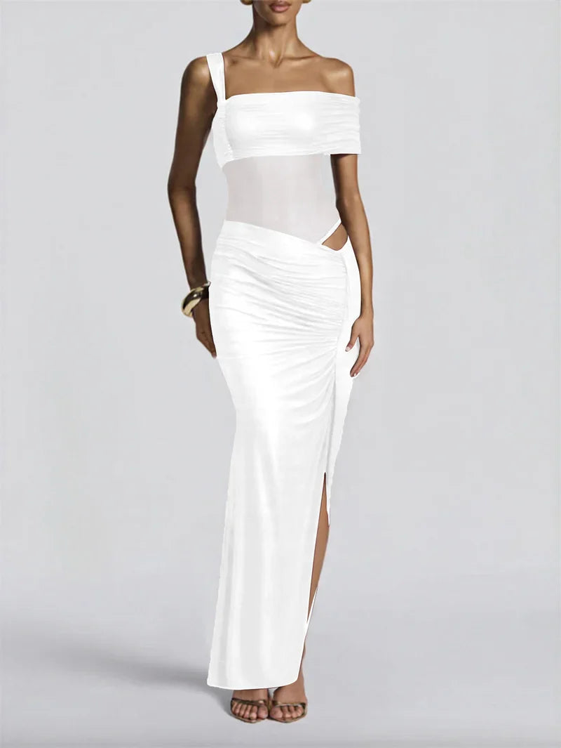 Carmina | Luxuriöses Maxikleid mit One-Shoulder-Träger 