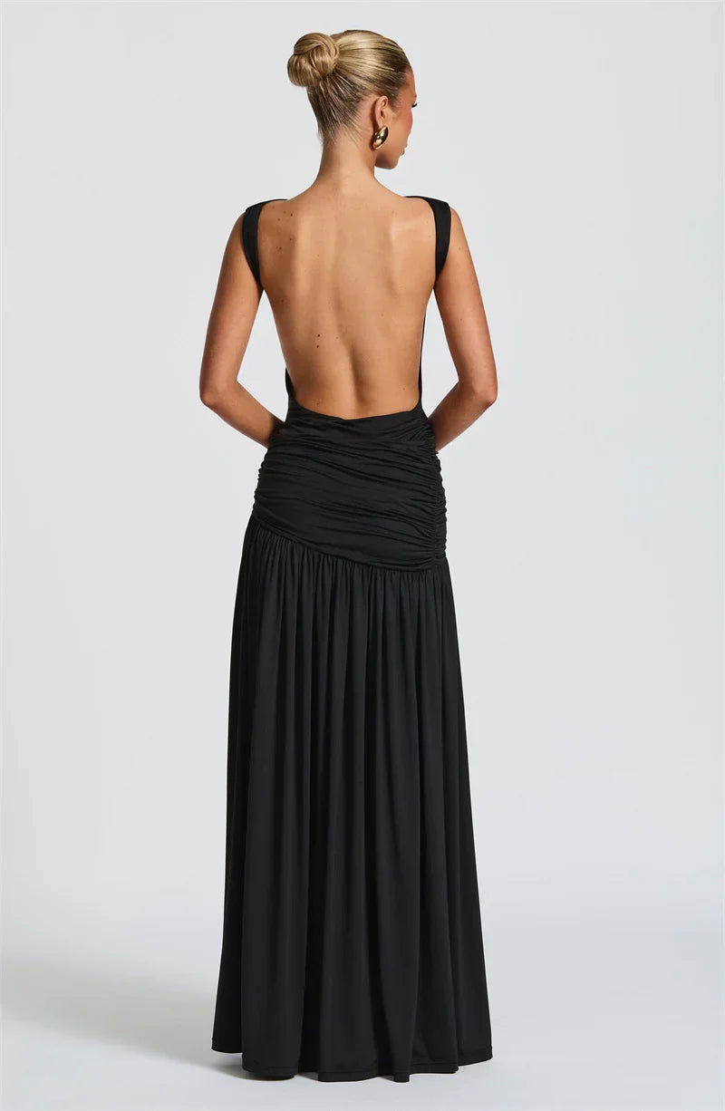 Ambrisse | Regal Ruched Maxi Gown